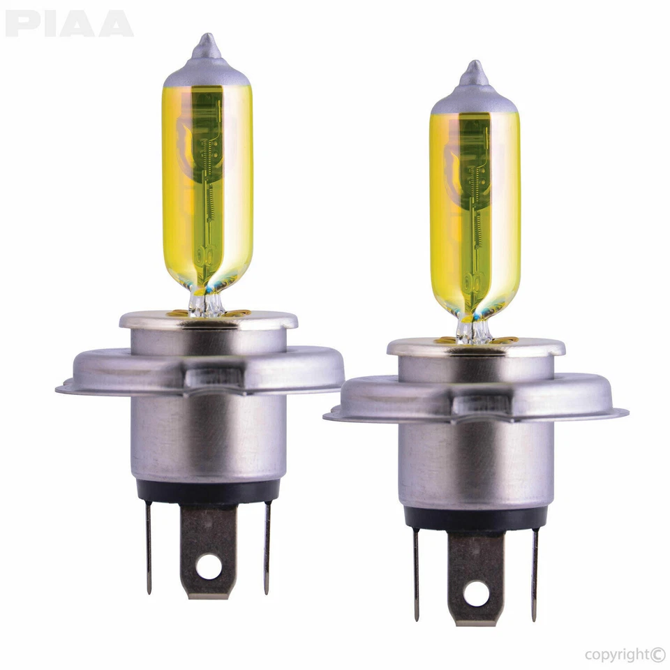 PIAA H4 2500K Solar Yellow Gold 60/55w = 130/120w XTRA Bulb Set from Japan - Image 1 of 4