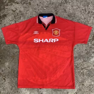 1994/95 Manchester United Home Jersey (Authentic Vintage) XL #7 Cantona - Picture 1 of 6