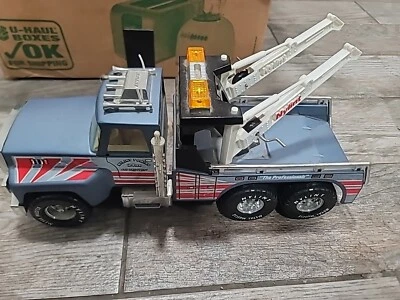 Vintage 1980 NYLINT 17" Pressed Steel 24 Hour Towing  Wrecker Tow Truck Plz Read - Image 1 of 4