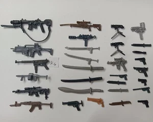 Lote 30 GI Joe Cobra Figura Accesorios Pistolas Espada Armas para 1/18 3.75" #k4 - Imagen 1 de 10