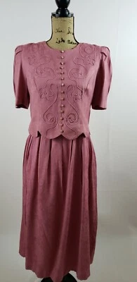 Miss Dorby Mujer Talla 8 Bordado Detalle Vaina Vestido H99 Foto 1 de 4