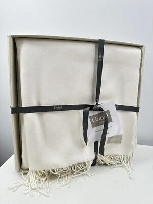 Horquilla 1957 blanco mezcla lana/cachemira/seda tiro 51”x73” nueva con etiquetas Foto 1 de 4