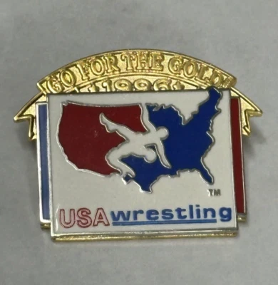 Prendedor de solapa de lucha libre Atlanta 1996 equipo olímpico de Estados Unidos Foto 1 de 2