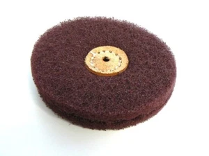 Satin Finish Buff 2 Ply 4" Fine Matt Finish Brush Aluminum Oxide Buffing Wheel - Picture 1 of 3