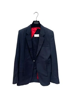Chaqueta Blazer Martin Margiela SS 2008 Azul Marino Lana Rayas Talla IT 42 / UE 38 / M - Imagen 1 de 8