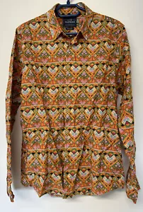 Funky Orange Top Man Men’s Shirt Size Medium Classic Fit - Picture 1 of 5