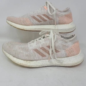 Adidas Pure Boost Go Womens Sneakers Size 9 White Pink Knit Athletic Shoes - Picture 1 of 7