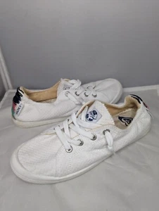 Roxy Bayshore Sneaker white Womens Size 8 shoes Colors Stitch Casual Fairy Core - Picture 1 of 10
