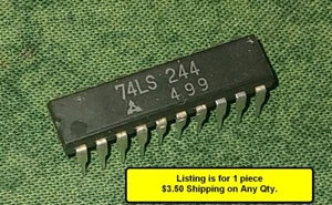 (1) Solid State Semiconductor IC Chip 74LS244 (28699 A12) - Picture 1 of 3