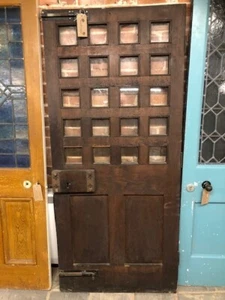 DOOR OAK VICTORIAN portcullis style from NORWICH CASTLE 34" x 75 1/2" x 1 3/4" - Picture 1 of 6