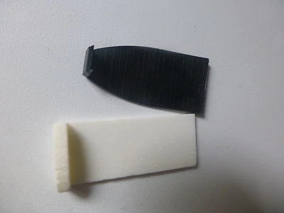 CELLO BOW TIP, TWO PART SET, WHITE BONE AND BLACK ABS, UK SELLER, FAST DESPATCH