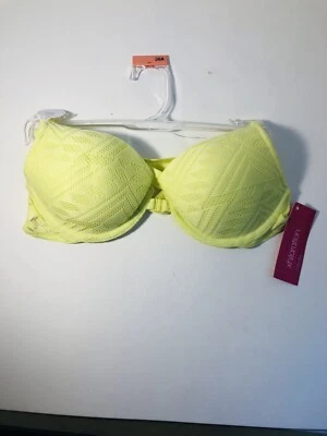 Camiseta sujetador amarillo ácido talla 36A se convierte en espalda de corredor nueva con etiquetas Xhilaration Foto 1 de 4