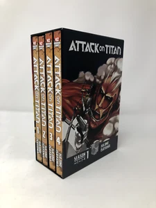 Lot of 4 Manga Books: Attack on Titan by Kodansha Comics - Vols. 1-4 Box - Picture 1 of 6