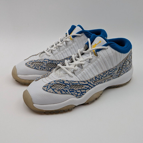 Jordan 11 Retro Low IE White Argon Blue Boy's Size 5.5Y 306006 172