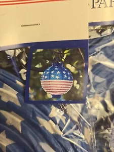 NIB Light-Up Patriotic Paper Lanterns. 8 X 8 Inches Set Of 7 - Picture 1 of 7