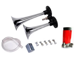 12/24V 600db Car Boat Truck Lorry Super Loud 2 Trumpet Air Horn AU - Picture 1 of 5