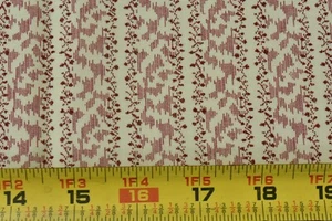 24" Long, Burgundy & Cream Stripe Print Cotton, Fabri-Quilt, Robertson, M4470 - Picture 1 of 7