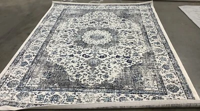 IVORY / 灰色 8 英尺 - 0 英寸 x 10 英尺 - 0 英寸背着色地毯,降价 117290096 EVK220D-8 — 第 1/4 张图片