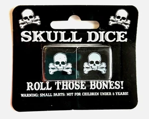 NEW Flappin Flags Pirate Fun Novelty "Roll Those Bones" Skull Dice for Games - Picture 1 of 5