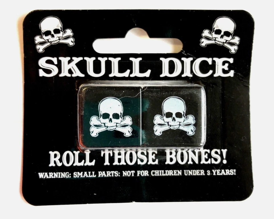 2 Pirate Skull Dice Roll Those Bones