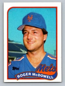 1989 Topps #735 Roger McDowell New York Mets BASEBALL Card - Picture 1 of 2