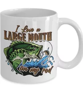 Lustige Bass Fisch Angeln Neuheit Kaffeetasse Becher für Männer Väter Geburtstag NEU - Bild 1 von 4