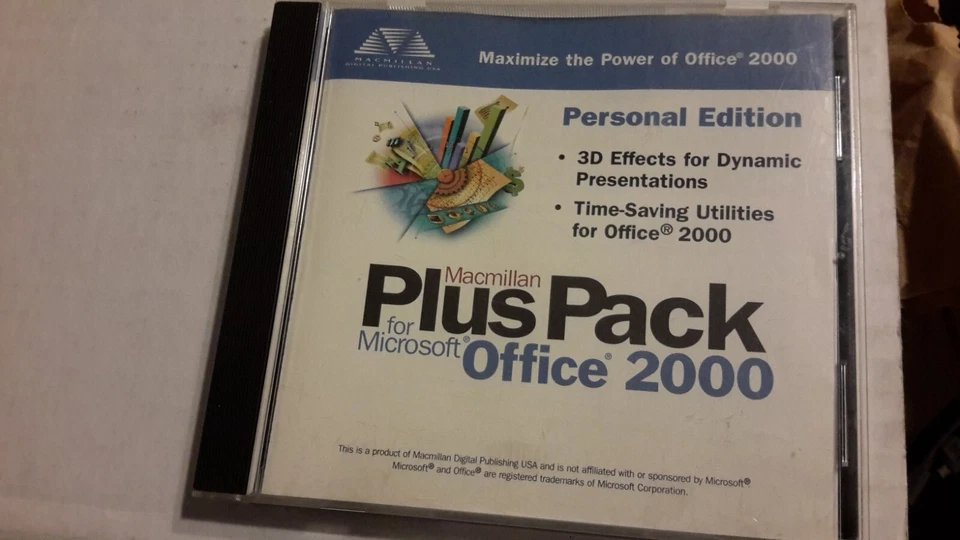 Macmillan Microsoft Office 2000, Plus Pack Windows 95, ,98, 2000, CD-ROM  (1999) - Image 1 of 4