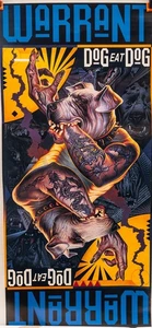 Warrant Dog Eat Dog Rare Original Promo Poster Double Sided - Picture 1 of 8