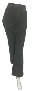 CROFT & BARROW Women Green Stretch High Rise Logo Straight Leg Pants Size 14 - Picture 1 of 6