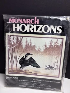 Monarch Horizons The Loons Cross Stitch PCS21 Roger Reinardy 12" x 9" - Picture 1 of 3
