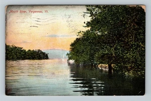 Vergennes VT-Vermont, Mouth River c1907 Vintage Souvenir Postcard - Picture 1 of 2