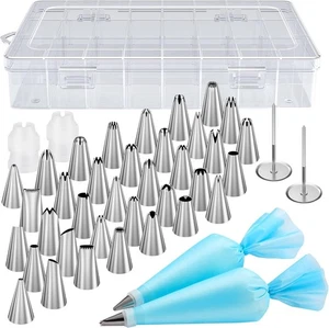 42PC Cake Decorating Set Piping Bags Tips Frosting Icing Baking Supplies Kit - Picture 1 of 8