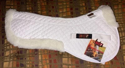 NWT ECP White Equine Comfort Products  Merino Faux Wool Deluxe Half pad - Image 1 of 4