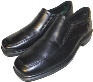 ECCO "Helsinki 2.0" NEU, schwarzes Leder, Schürze Zehen Slipper, Gr. EU 45 / US 11-11,5 - Bild 1 von 12