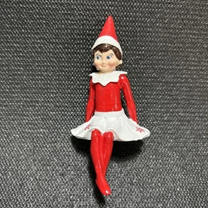 Elfe im Regal Mädchen Clip auf Ornament Figur Weihnachten - Bild 1 von 10