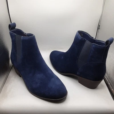 Botín Vionic Roseland para mujer 11W azul marino gamuza A228 Foto 1 de 4