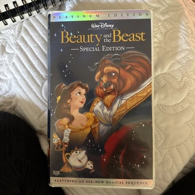 Раскладушка Walt Disney Beauty and the Beast (VHS, 2002, специальное платиновое издание) - Изображение 1 из 4