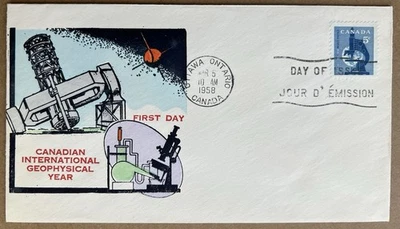 Canada 1958 FDC • International Geophysical Year • Science & Aurora Research - Image 1 of 4