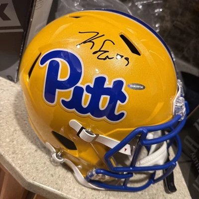 KEDON SLOVIS SIGNED PITT PANTHERS REPLICA HELMET UPPER DECK COA AUTOGRAPHED QB - Image 1 of 4
