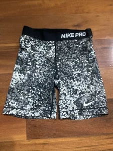 Pantalones Cortos Nike Pro Estampado Negro Mujer Talla Pequeña Dri Fit Buen Estado - Imagen 1 de 5