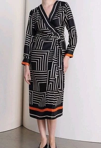 ZARA satin midi wrap Maxi Kimono Dress Jacket S M - Picture 1 of 3