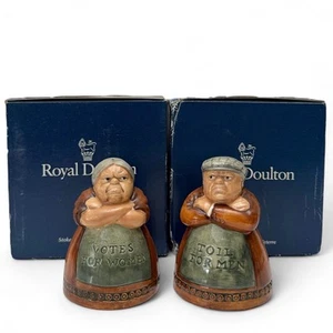 Figurine Royal Doulton 1996 Voti per Donna Lavorazione Uomo Sale e Pepe Shaker - Foto 1 di 14