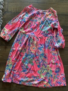 Lilly Pulitzer Linn Girls Cold Shoulder Dress Coral Reef Island Seacret XL 12-14 - Picture 1 of 5