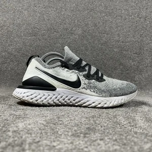 Nike Epic React Flyknit 2 Oreo BQ8928-101 Gray Athletic Running Shoes Mens Sz 11 - Picture 1 of 12