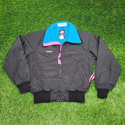 Chaqueta bomber vintage Columbia manga radial para mujer mediana 20x23 Foto 1 de 4