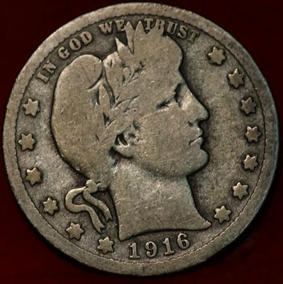 1916 Philadelphia Mint Silver Barber Quarter - Image 1 of 2