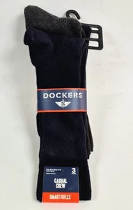 Dockers Smart 360 Flex Casual Crew Fit Sizes 6-12 Socks - Picture 1 of 7