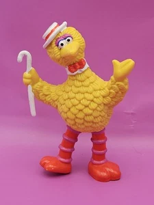 Vintage Sesamstraße großer Vogel mit Zylinder + Stock 3,5" PVC Figur Tara Spielzeug Muppets - Bild 1 von 6