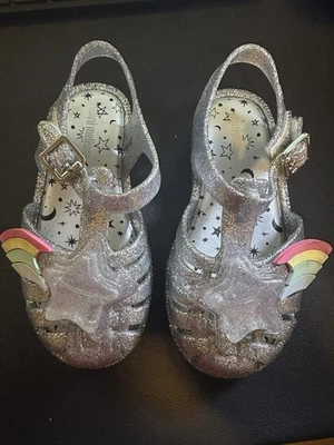 Mini Melissa Stars Rainbow Jelly Flats Shoes Toddler Size 9 EXCELLENT - Image 1 of 4