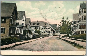 TAUNTON MA PROSPECT STREET ANTIQUE POSTCARD - Picture 1 of 2